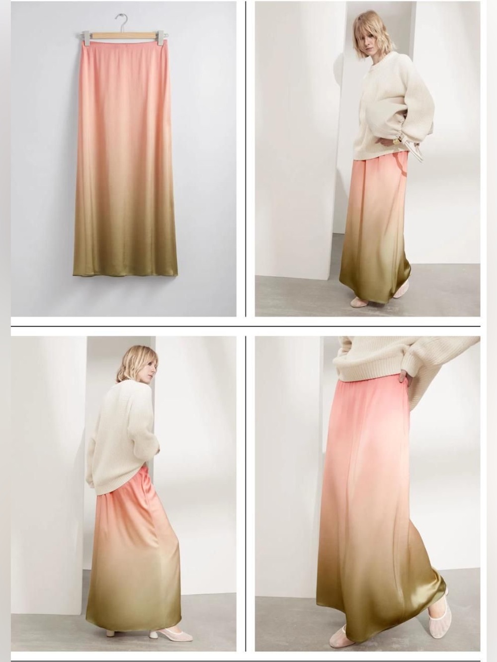 &Other stories gradient sateen skirt XS - Picture 2 of 2